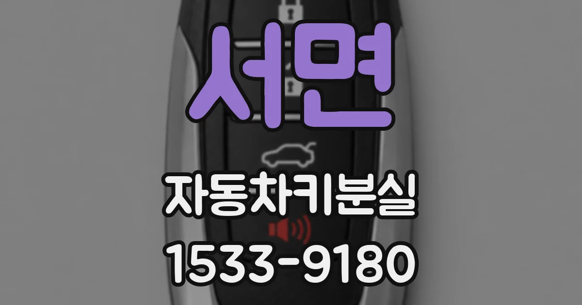 서면 자동차키분실