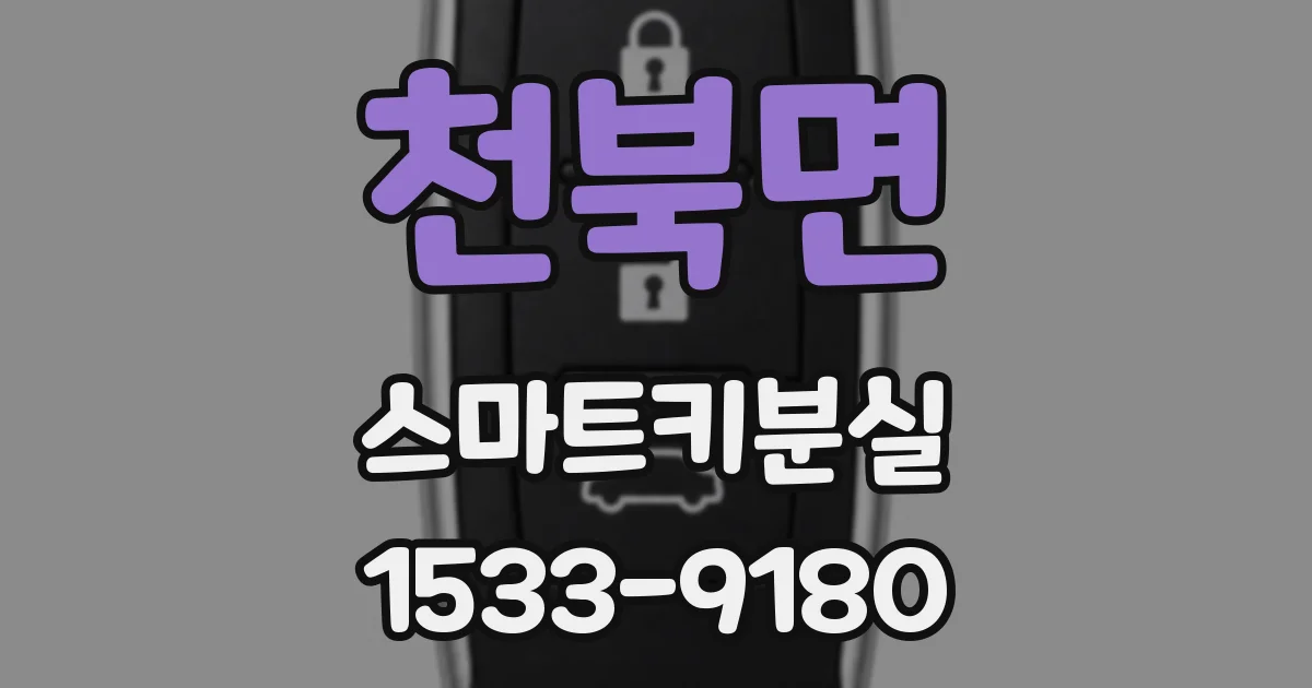 천북면 스마트키분실