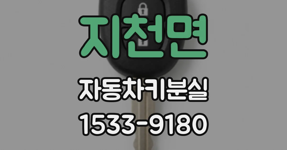 지천면 자동차키분실