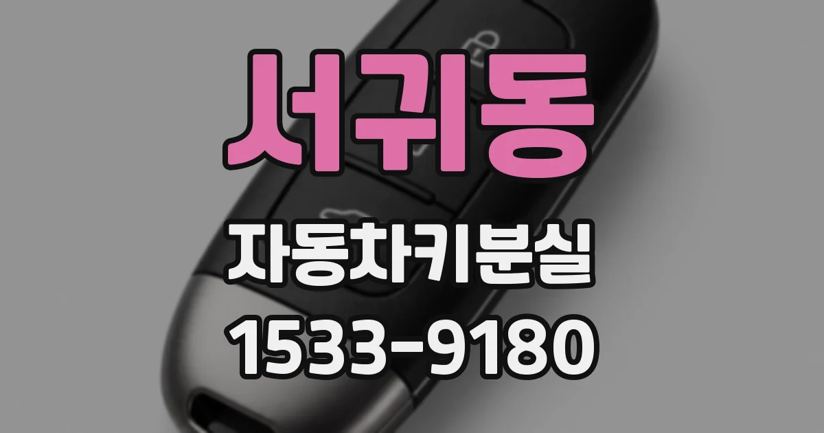 서귀동 자동차키분실