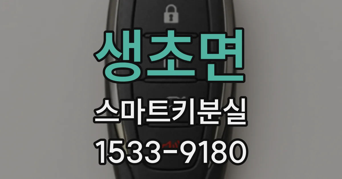 생초면 스마트키분실
