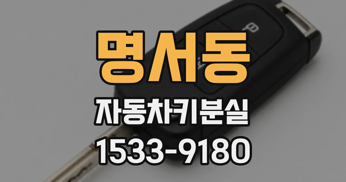 명서동 자동차키분실