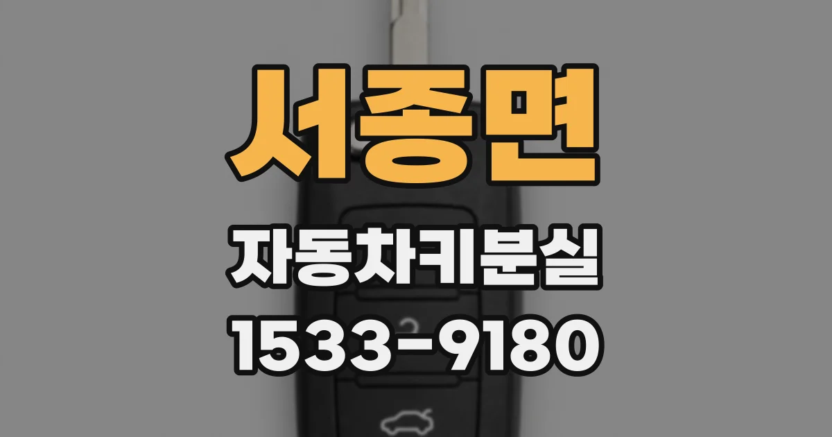 서종면 자동차키분실