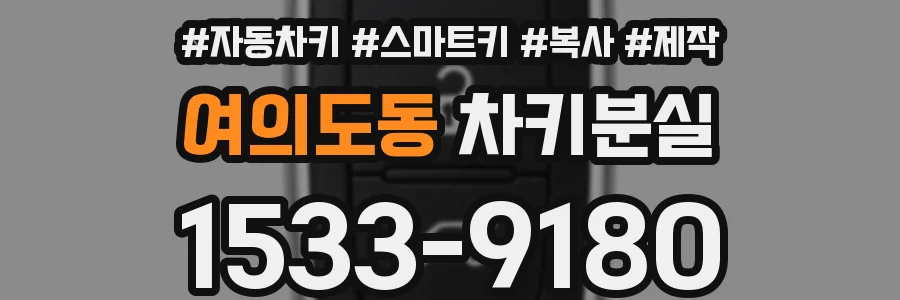 여의도동 차키분실