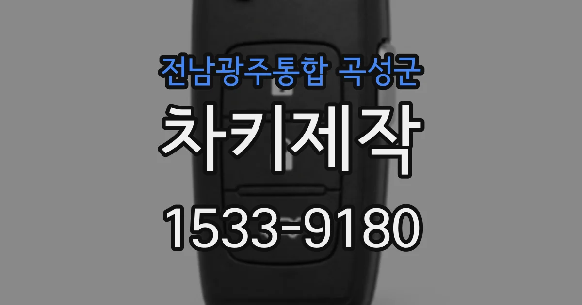 전남광주통합 곡성군 차키제작