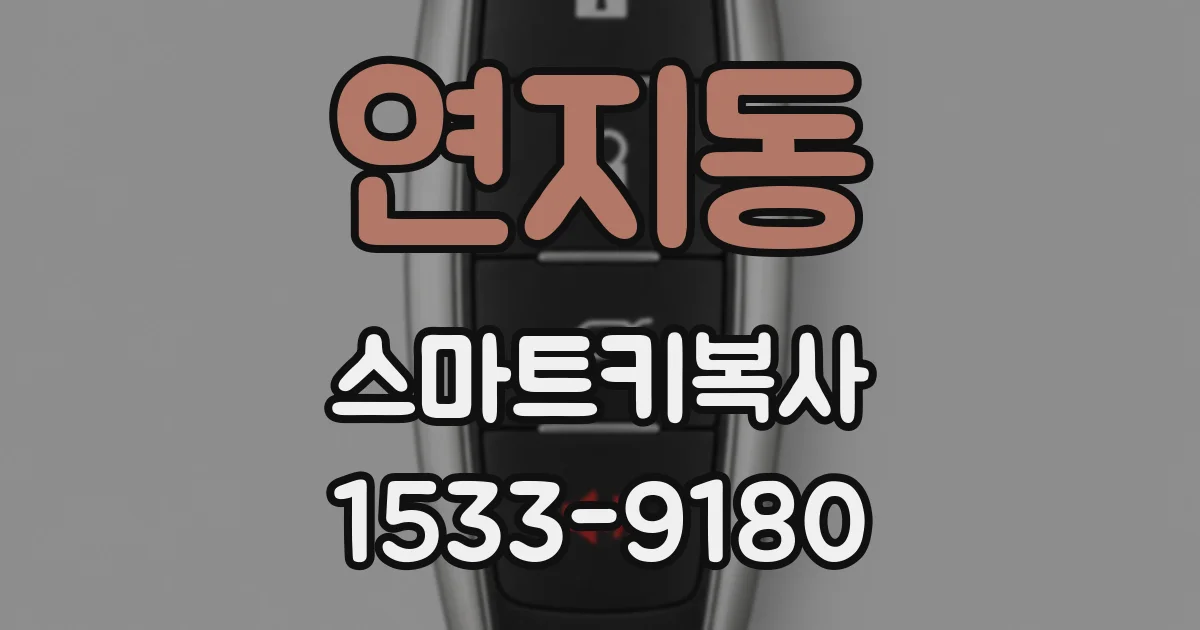 연지동 스마트키복사