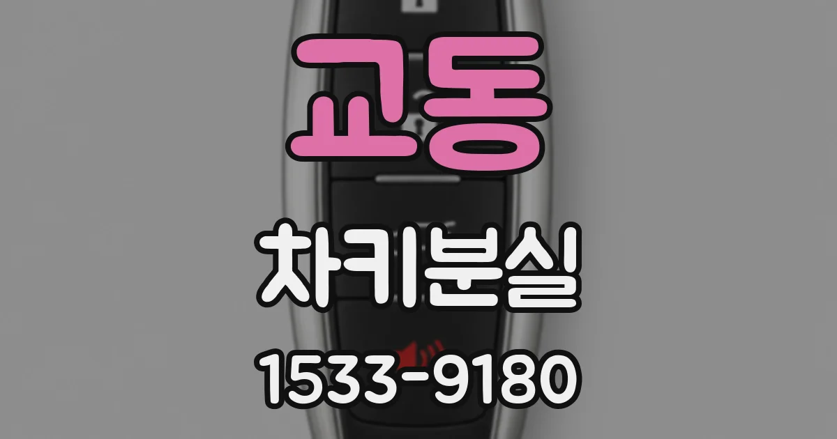 교동 차키분실