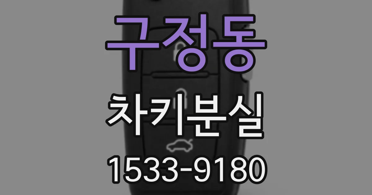 구정동 차키분실