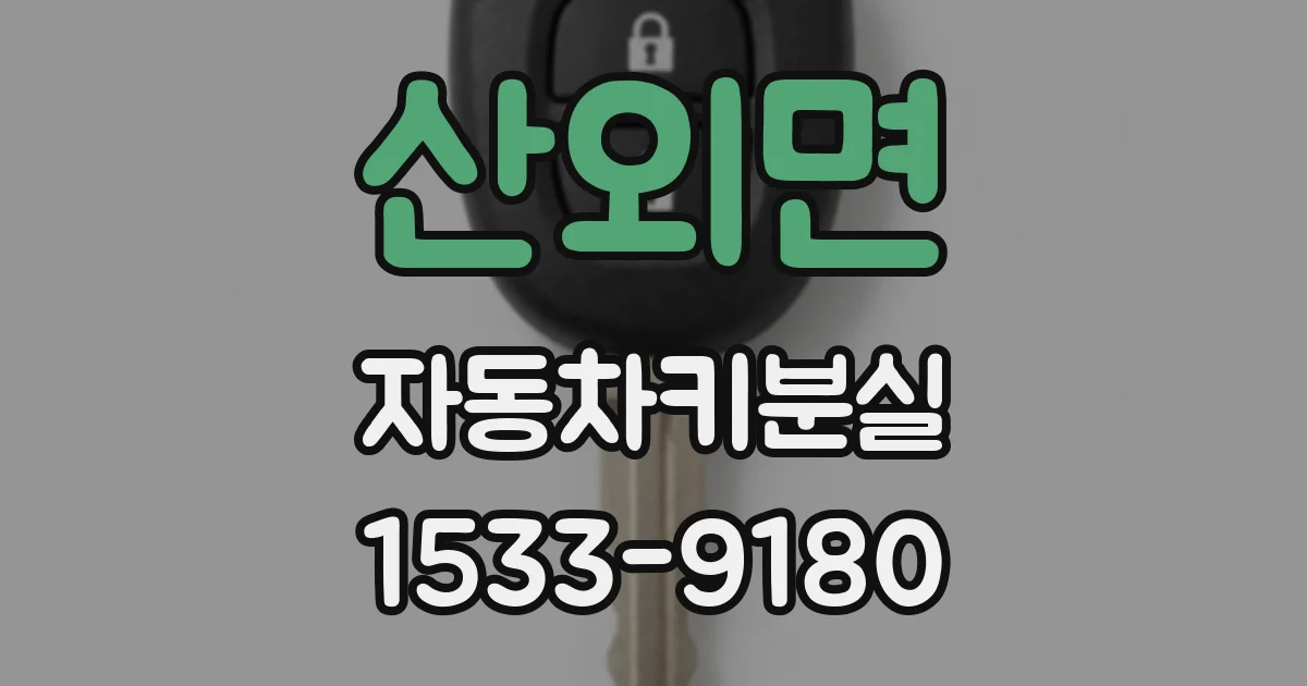 산외면 자동차키분실