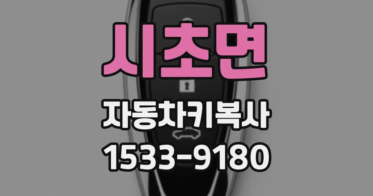 시초면 자동차키복사