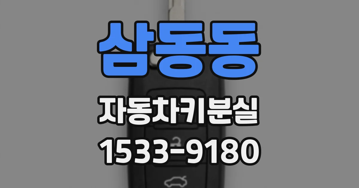 삼동동 자동차키분실