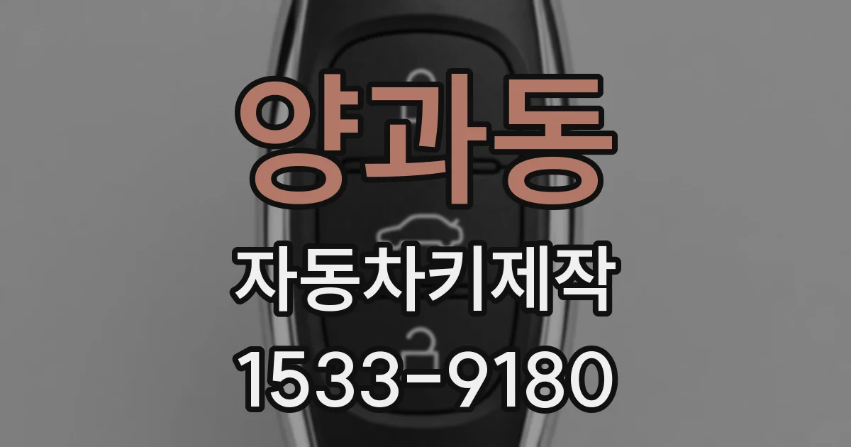 양과동 자동차키제작