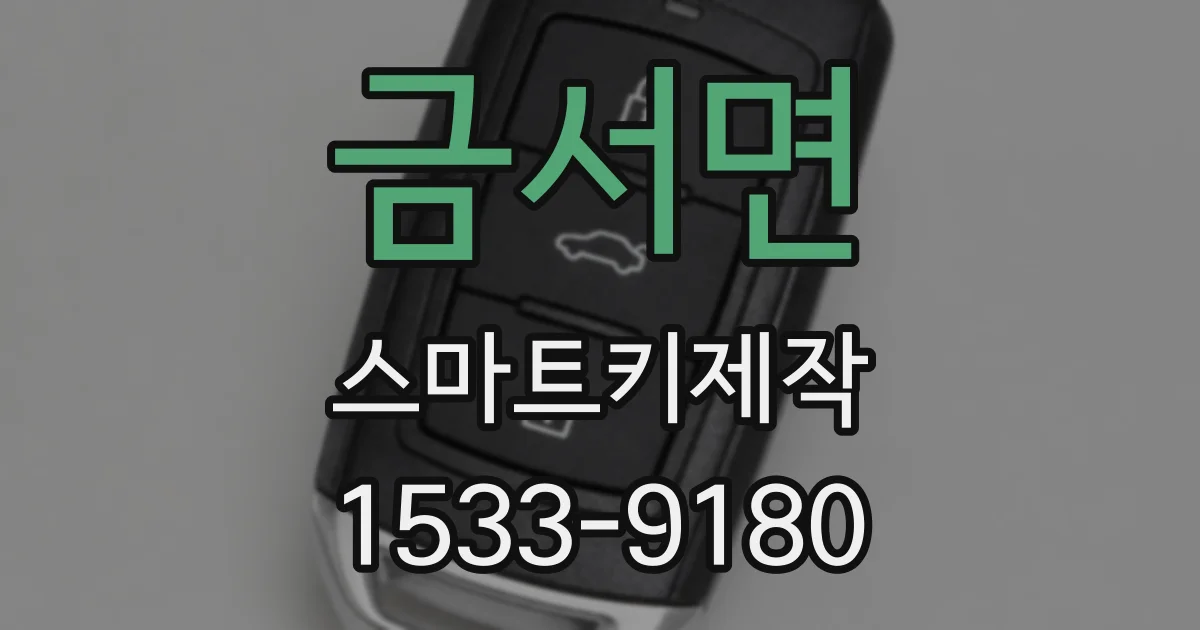 금서면 스마트키제작