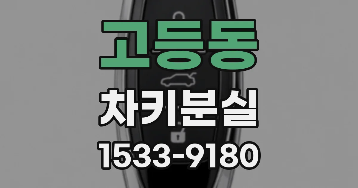 고등동 차키분실