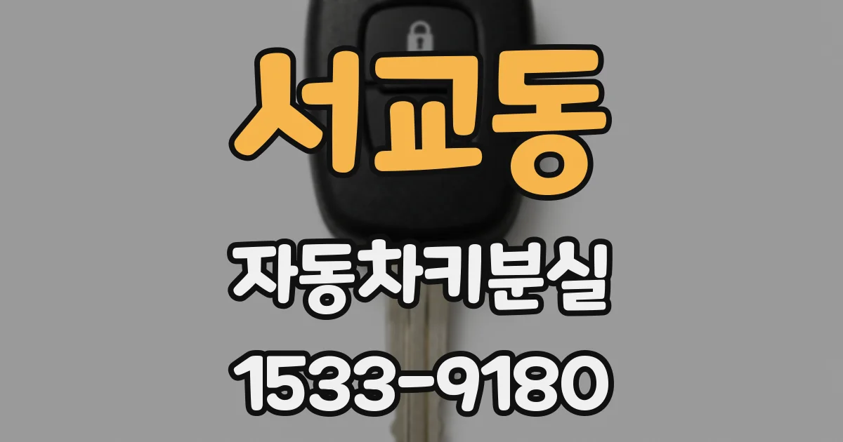 서교동 자동차키분실