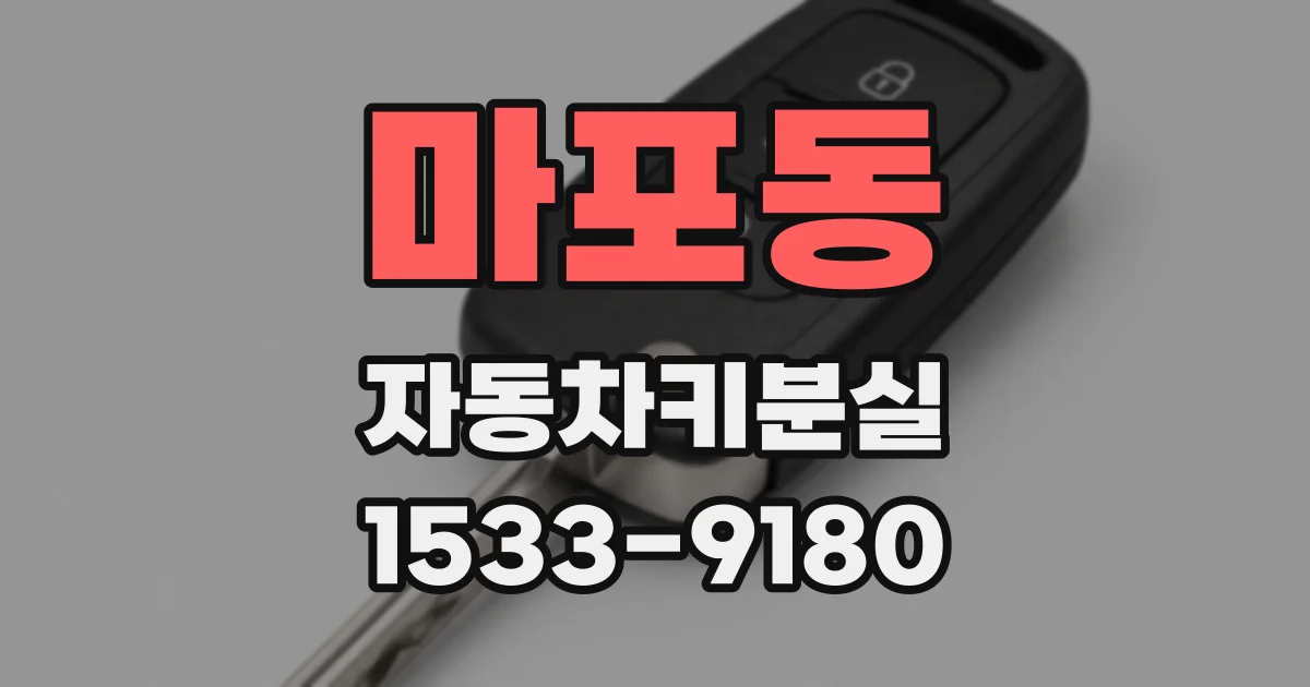 마포동 자동차키분실