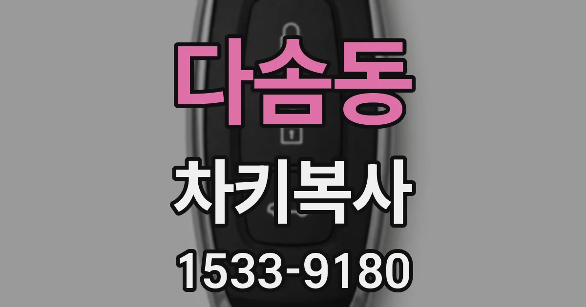 다솜동 차키복사