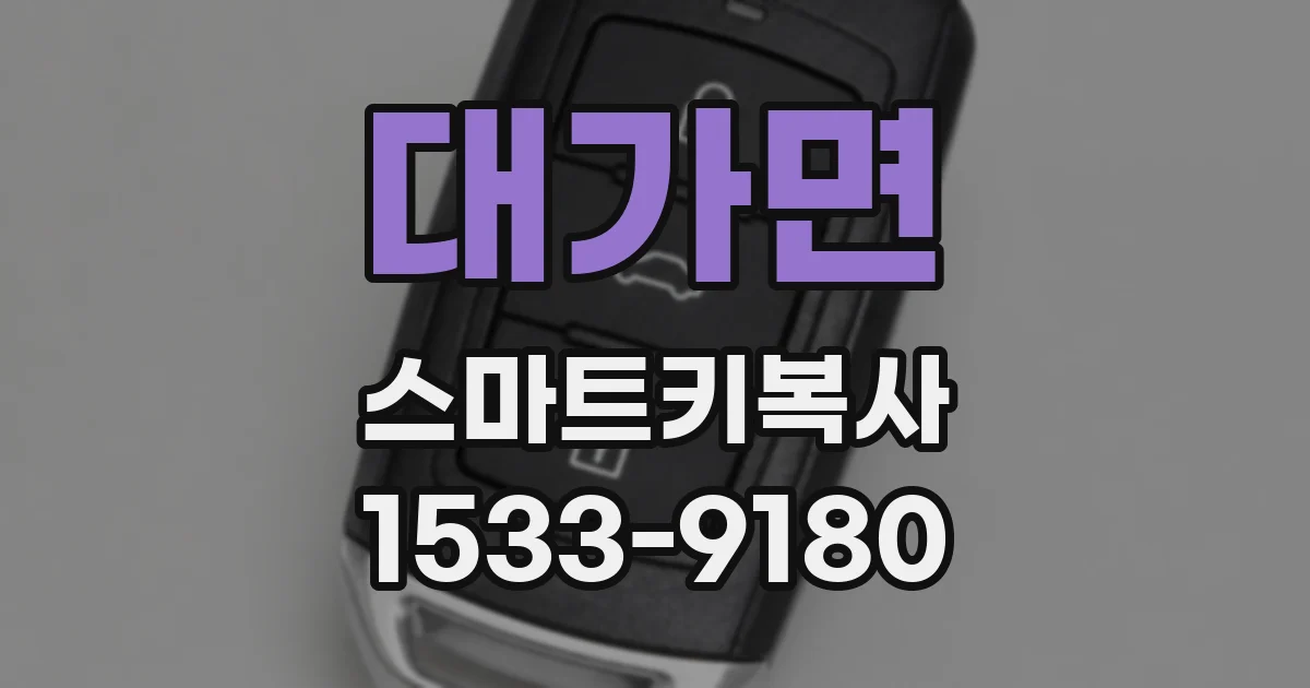 대가면 스마트키복사
