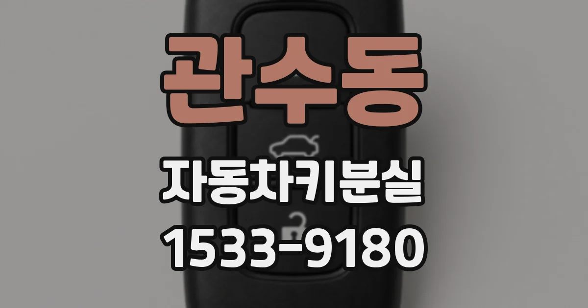 관수동 자동차키분실