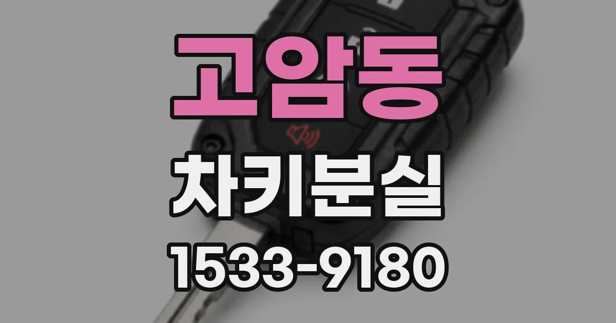 고암동 차키분실