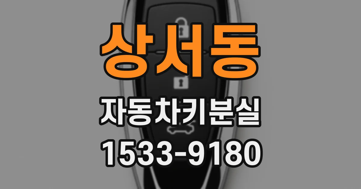 상서동 자동차키분실