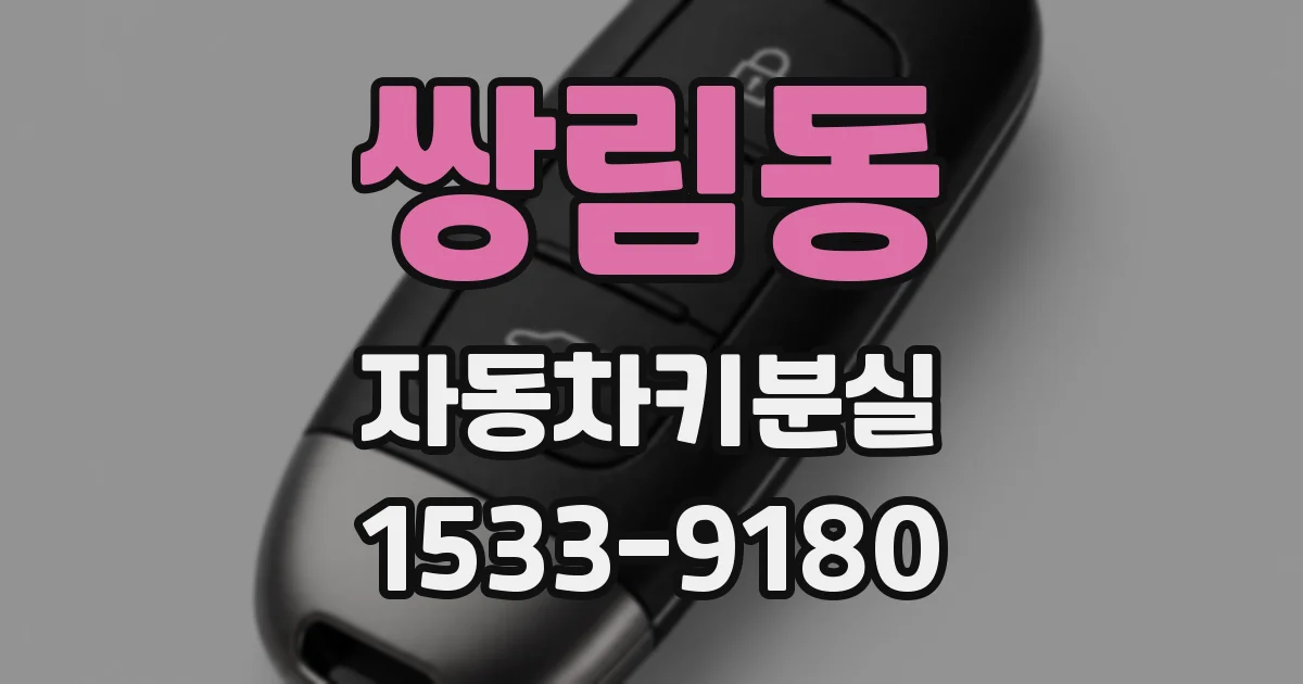 쌍림동 자동차키분실