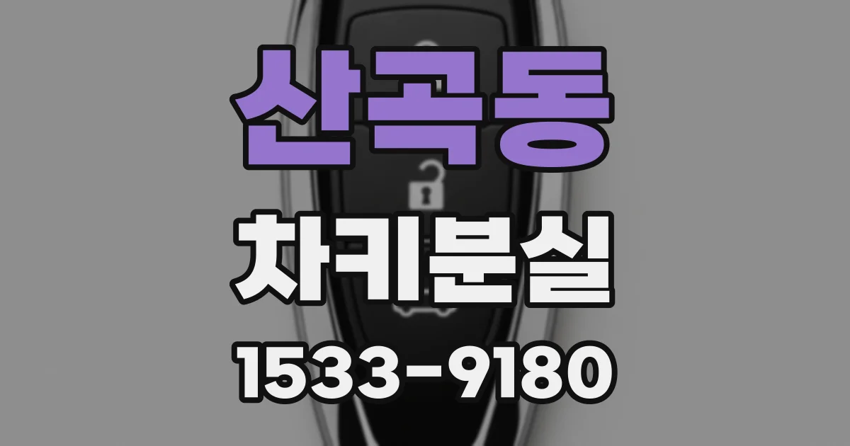 산곡동 차키분실