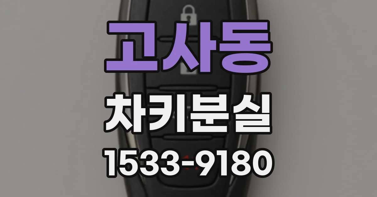 고사동 차키분실