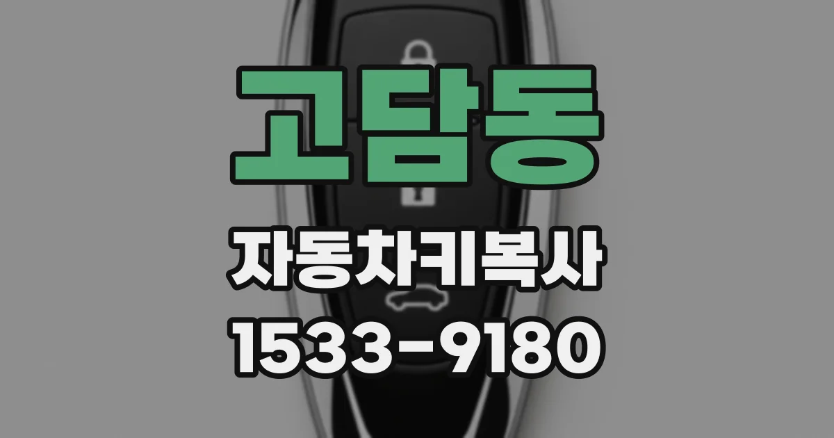 고담동 자동차키복사