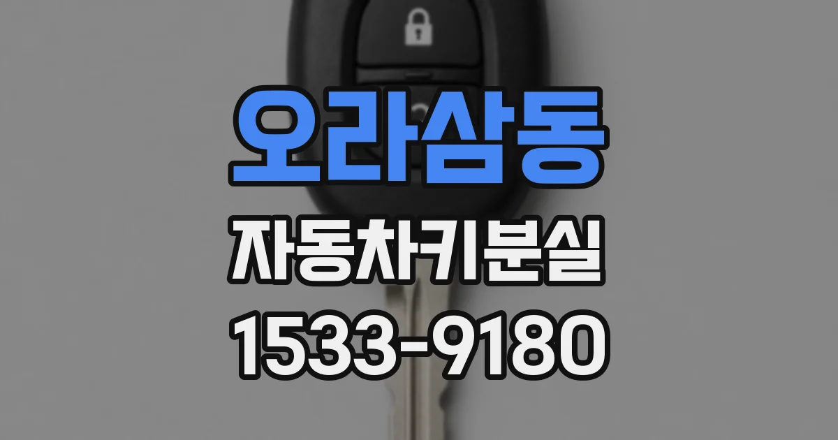 오라삼동 자동차키분실