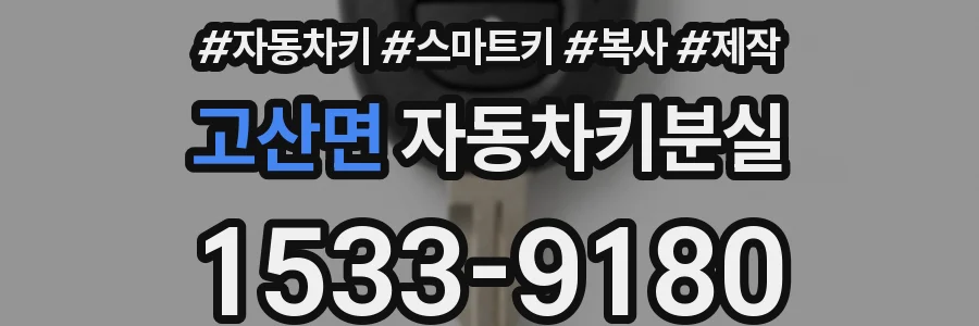 고산면 자동차키분실