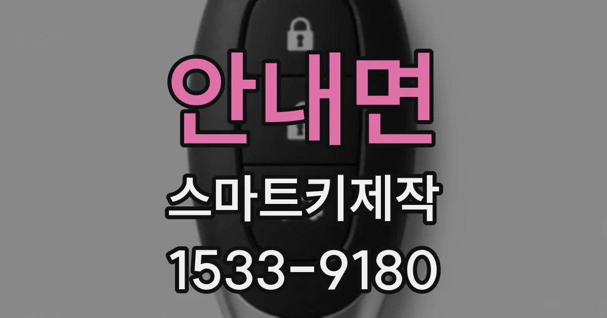 안내면 스마트키제작
