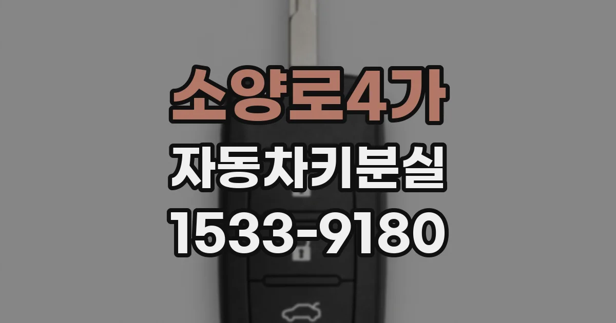 소양로4가 자동차키분실