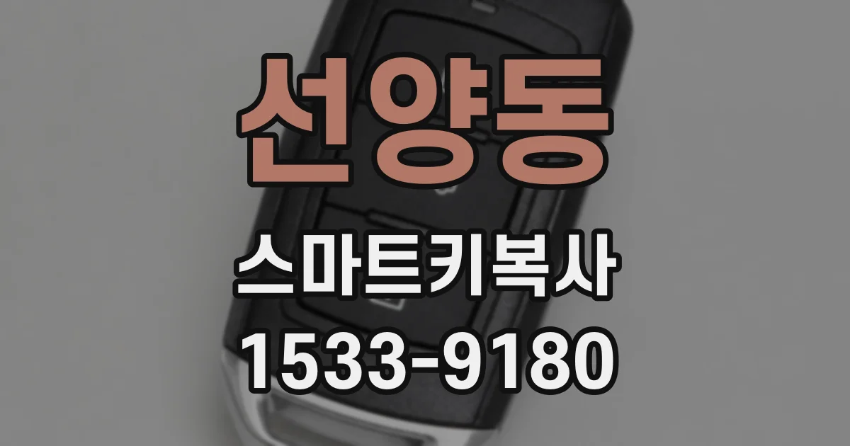 선양동 스마트키복사