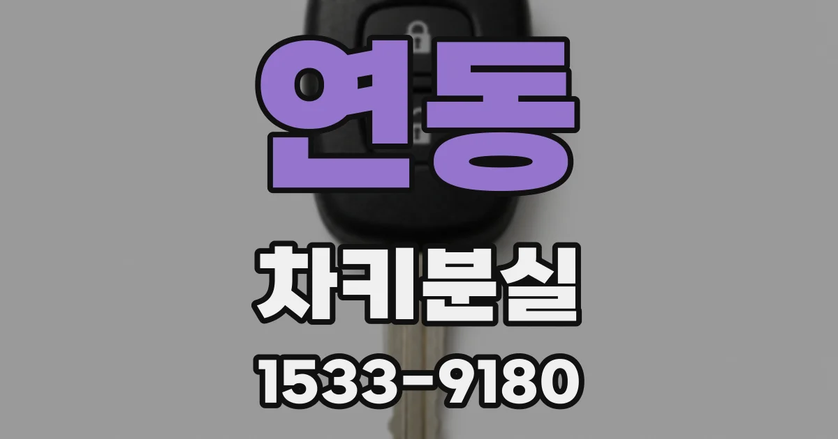 연동 차키분실