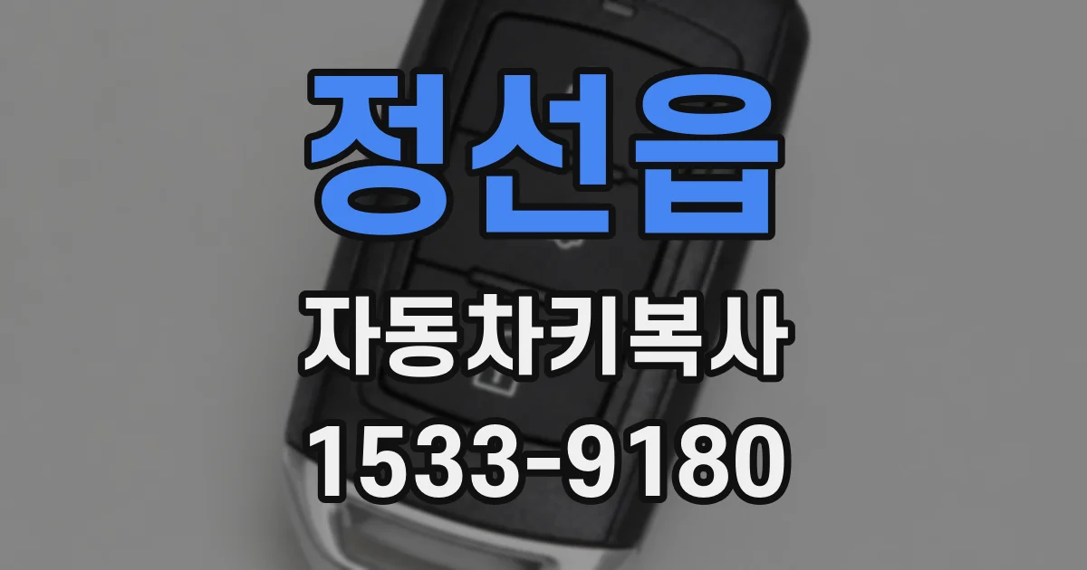 정선읍 자동차키복사