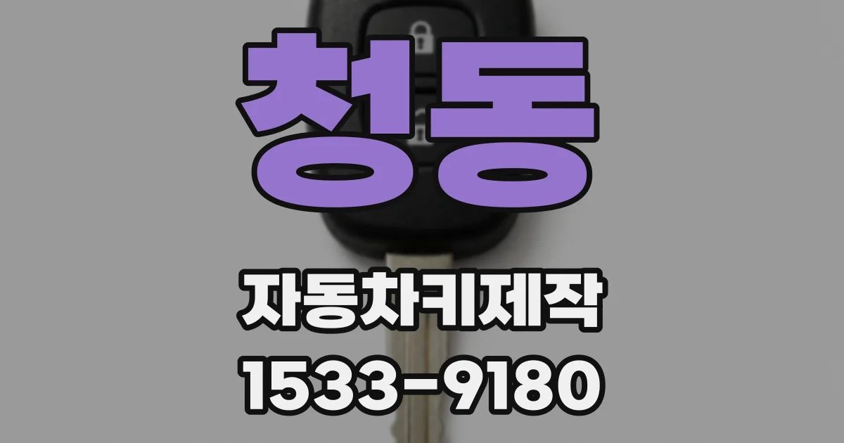 청동 자동차키제작