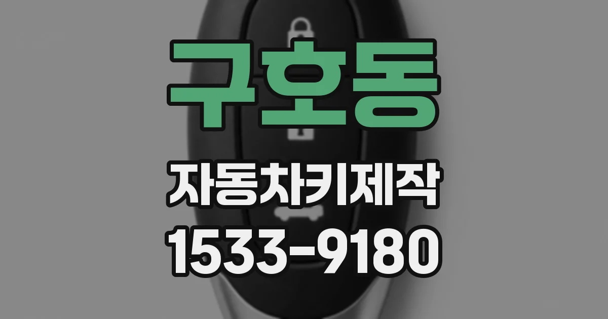 구호동 자동차키제작