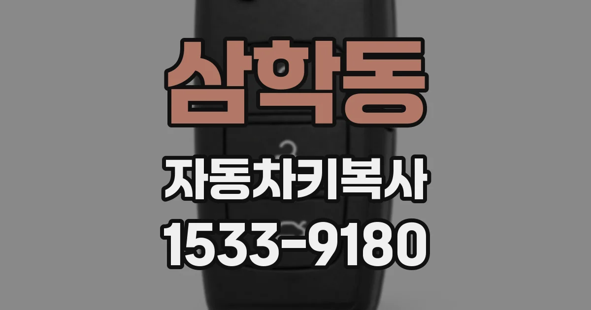 삼학동 자동차키복사