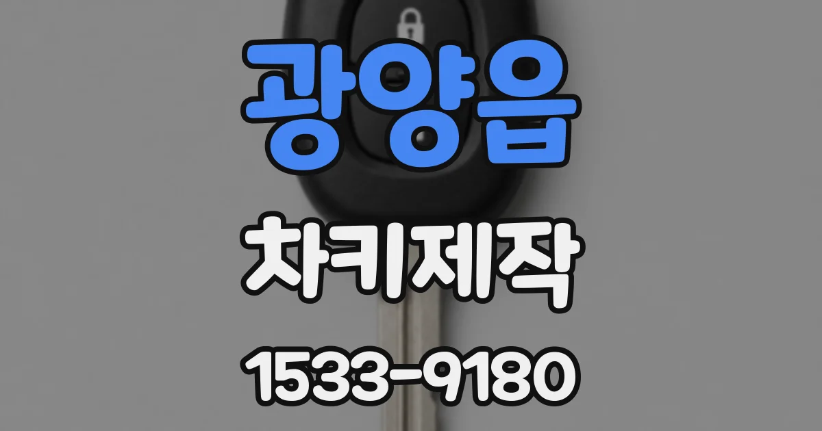 광양읍 차키제작