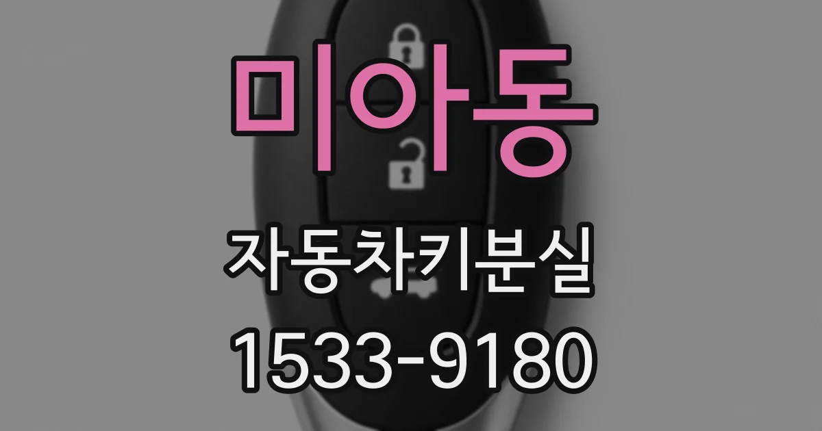 미아동 자동차키분실