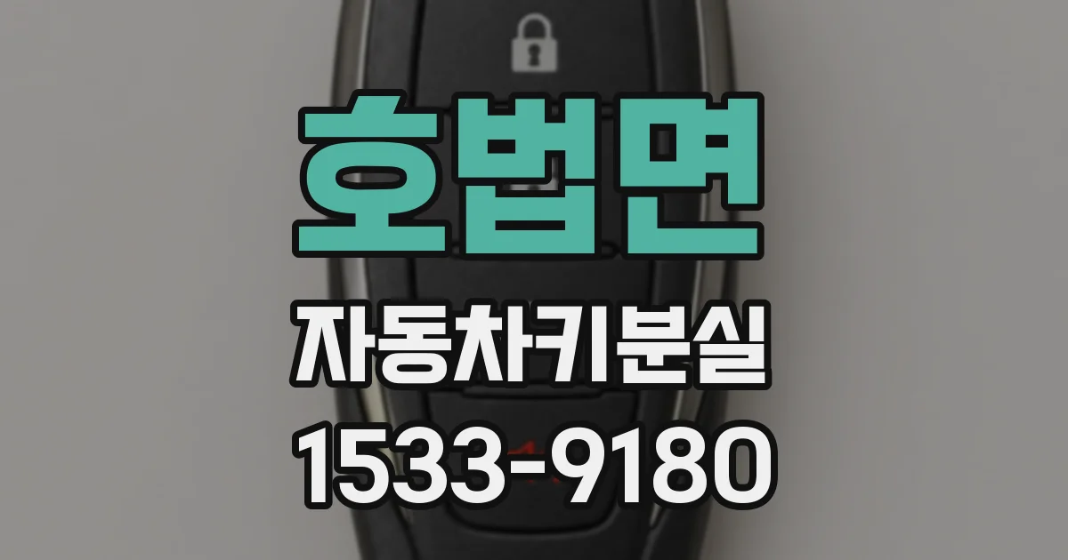 호법면 자동차키분실
