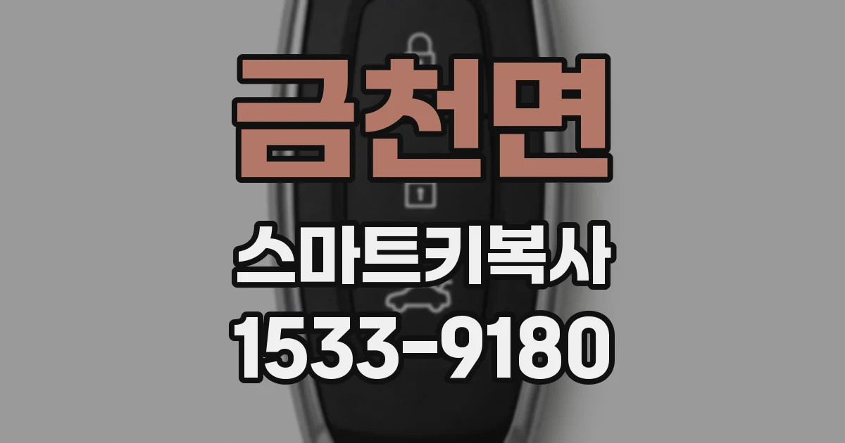 금천면 스마트키복사
