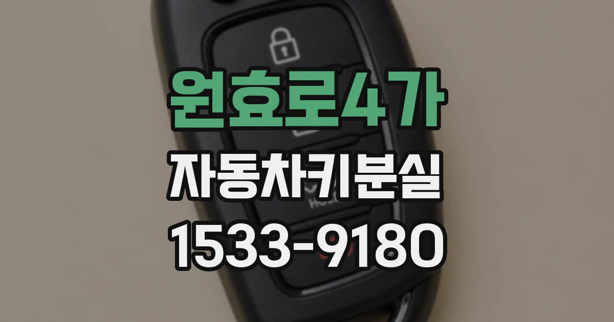 원효로4가 자동차키분실