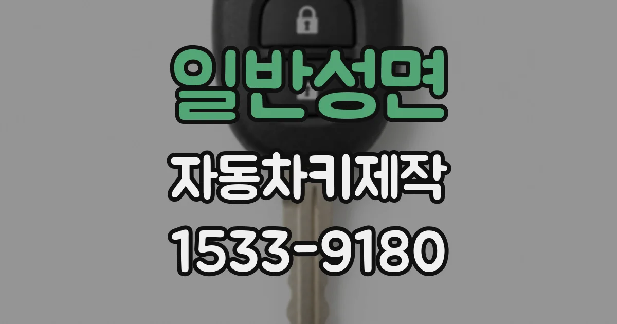 일반성면 자동차키제작