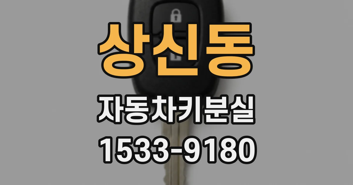 상신동 자동차키분실
