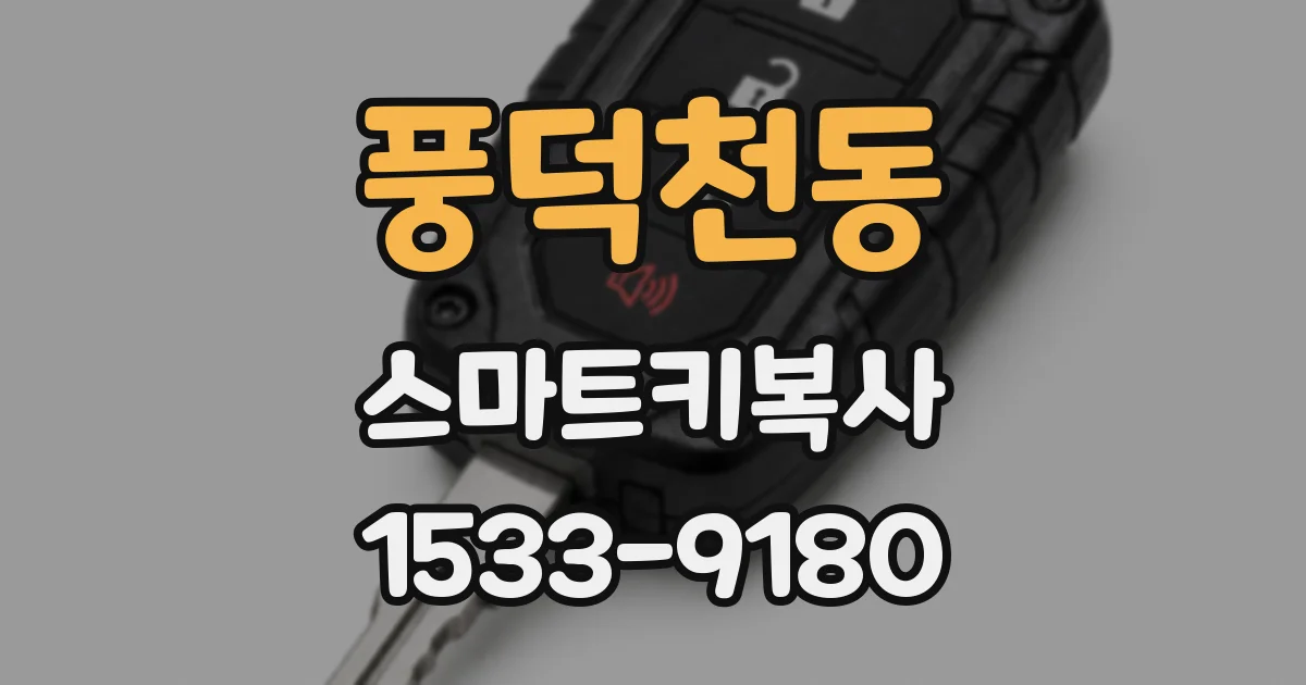 풍덕천동 스마트키복사