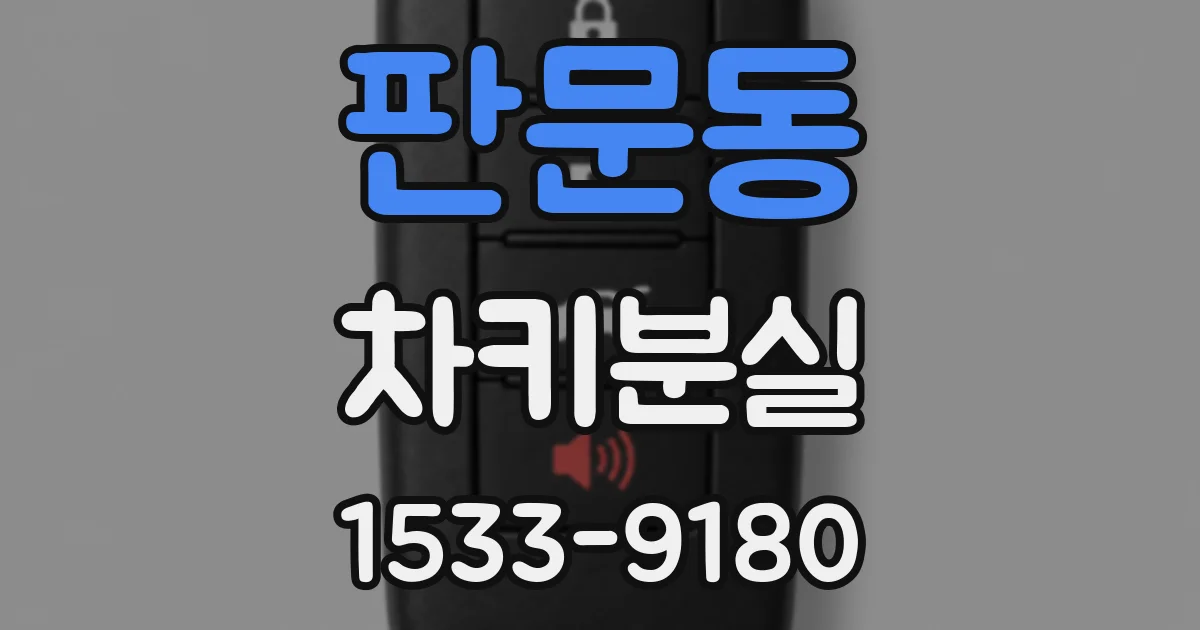 판문동 차키분실