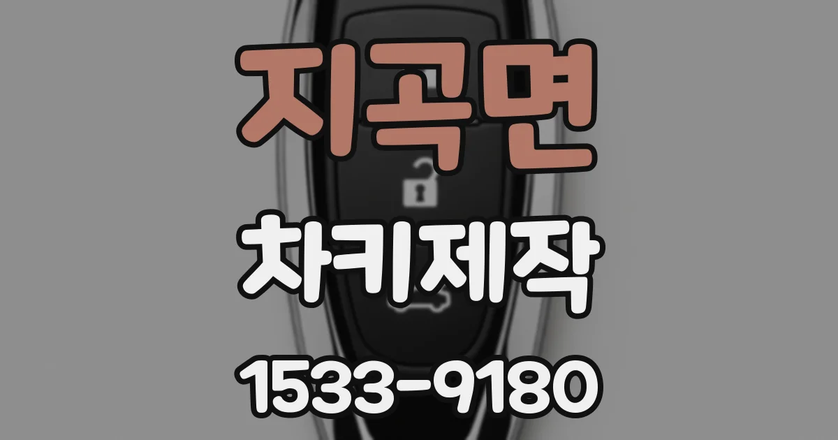 지곡면 차키제작