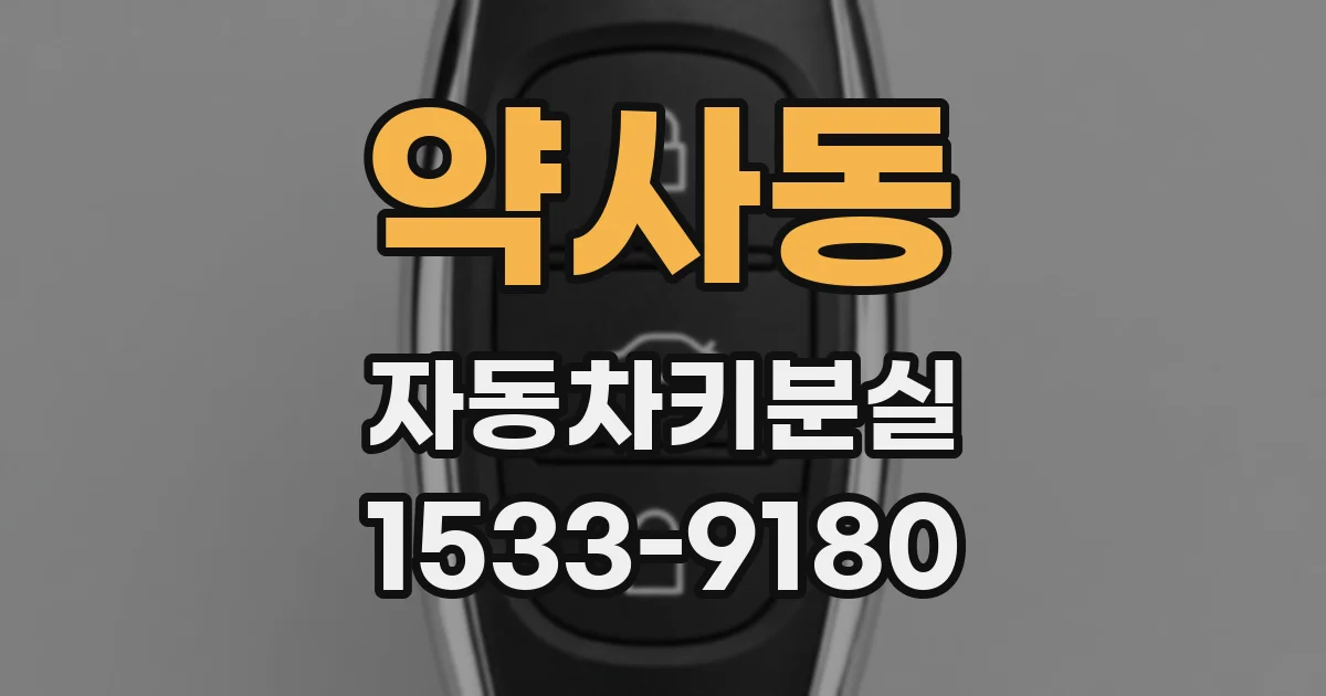 약사동 자동차키분실